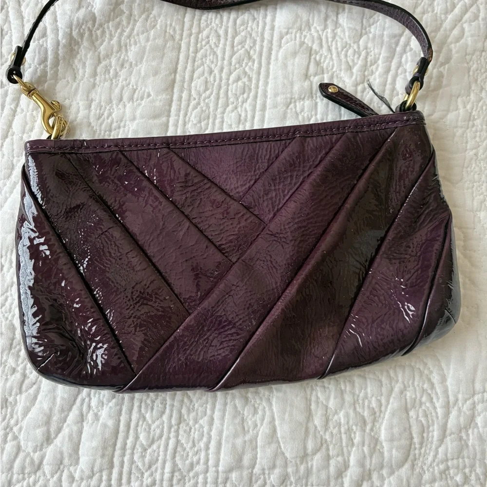 Coach plum Leather Wristlet - Picture 3 of 4